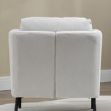 easycomfort easycomfort poltroncina in velluto a coste con gambe in acciaio e cuscino posteriore 73x74x82cm grigio