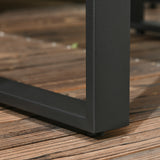 easycomfort easycomfort salotto da esterni 6 pezzi in rattan pe con poltrone e tavolino grigio