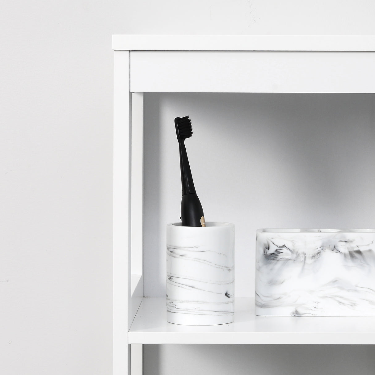 easycomfort easycomfort scaffale bagno salvaspazio a 5 ripiani in legno 30x30x140cm bianco