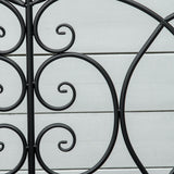 easycomfort easycomfort sedia a dondolo a 2 posti in metallo elegante con schienale decorato da esterni 102x74 5x78 cm nera