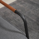 easycomfort easycomfort sedia moderna per soggiorno e camera da letto con braccioli seduta imbottita e tessuto effetto lino 65 5x85x85 cm