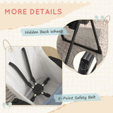 easycomfort easycomfort seggiolone pappa pieghevole per bimbi da 6 36 mesi altezza regolabile e schienale reclinabile nero e bianco