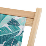 easycomfort easycomfort set 2 sdraio da giardino pieghevoli in legno con schienale reclinabile a 4 livelli fantasia tropicale