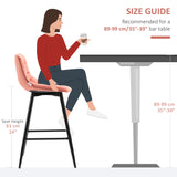 easycomfort easycomfort set 2 sgabelli da bar con schienale e poggiapiedi stile nordico in metallo e velluto rosso 45x47x84cm