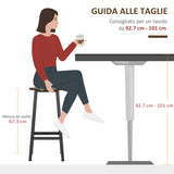 easycomfort easycomfort set 2 sgabelli da cucina in truciolato e acciaio con piano liscio e poggiapiedi 32 5x32 5x65 cm marrone