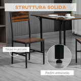 easycomfort easycomfort set tavolo e sedie 3 pezzi in truciolato e acciaio tavolo da pranzo pieghevole e 2 sedie moderne