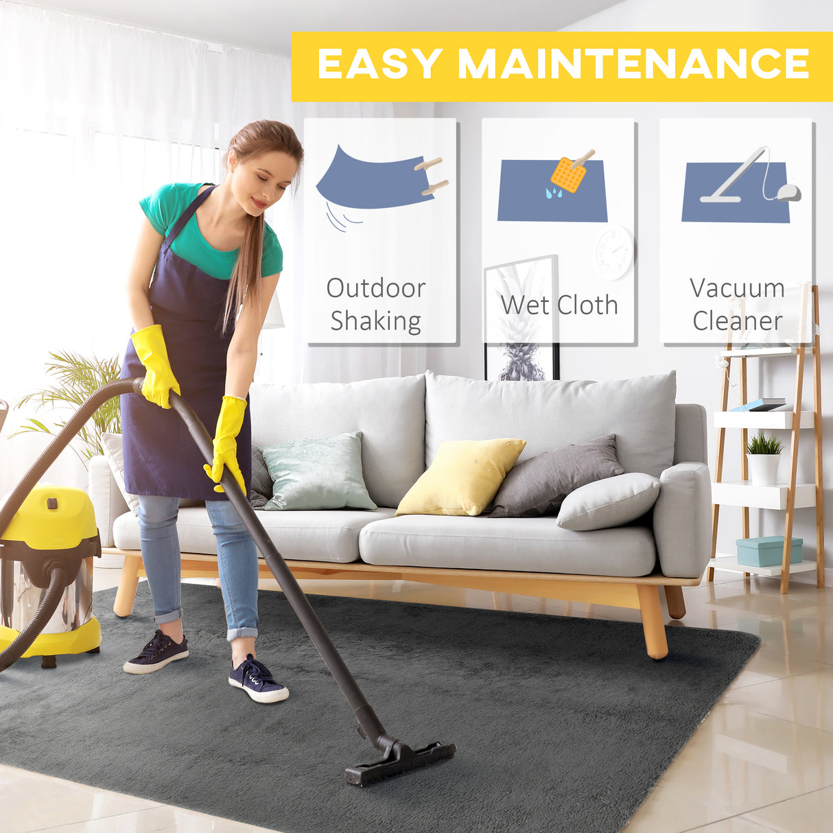 easycomfort easycomfort tappeto moderno in poliestere e gommapiuma per camera da letto soggiorno e sala da pranzo 230x160 cm grigio