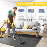 easycomfort easycomfort tappeto moderno in poliestere e gommapiuma per camera da letto soggiorno e sala da pranzo 230x160 cm grigio