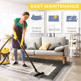 easycomfort easycomfort tappeto moderno pelo corto in poliestere per interni 200x140cm grigio