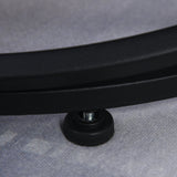 easycomfort easycomfort tavolino da caffe piano dappoggio rotondo con effetto marmo e struttura di design in metallo nero 72 x 48cm ean 8054144133317