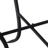 easycomfort easycomfort tavolino da giardino rotondo a mosaico in metallo con piano in ceramica 35 5x53 5cm