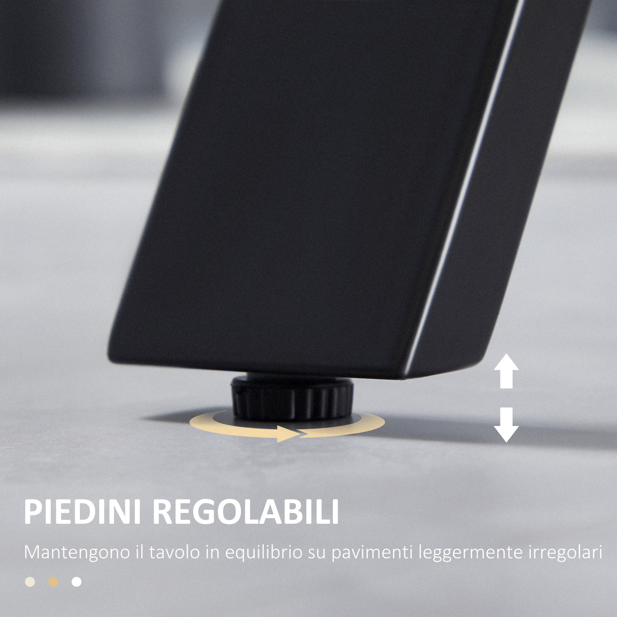 easycomfort easycomfort tavolo da pranzo 4 persone con piano effetto roccia e gambe in acciaio 120x70x76cm