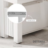 easycomfort easycomfort tavolo da pranzo allungabile da 8 10 persone in legno e metallo 45 300x90x75 5 cm bianco lucido