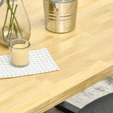 easycomfort easycomfort tavolo da pranzo per 6 persone in legno con base in acciaio e piedini regolabili 180x90x76cm