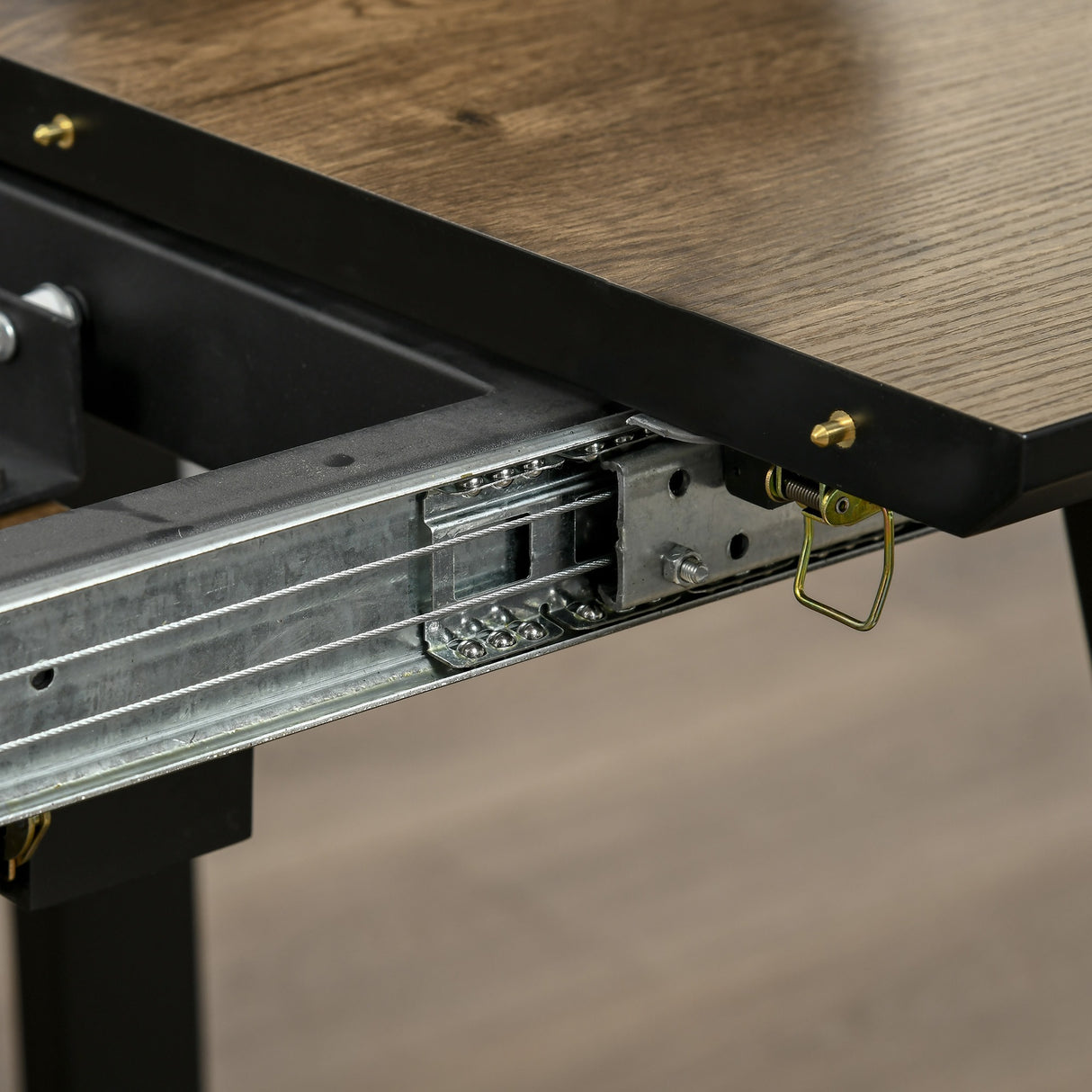 easycomfort easycomfort tavolo da pranzo salvaspazio allungabile per 4 6 persone in mdf e metallo 120 160x80x76 cm color legno