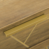 easycomfort easycomfort tavolo scrivania da ingresso stile vintage in truciolato e acciaio con 3 cassetti 120x55x79 cm