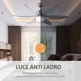 easycomfort easycomfort ventilatore da soffitto con luce e telecomando incluso 6 velocita 132x40cm