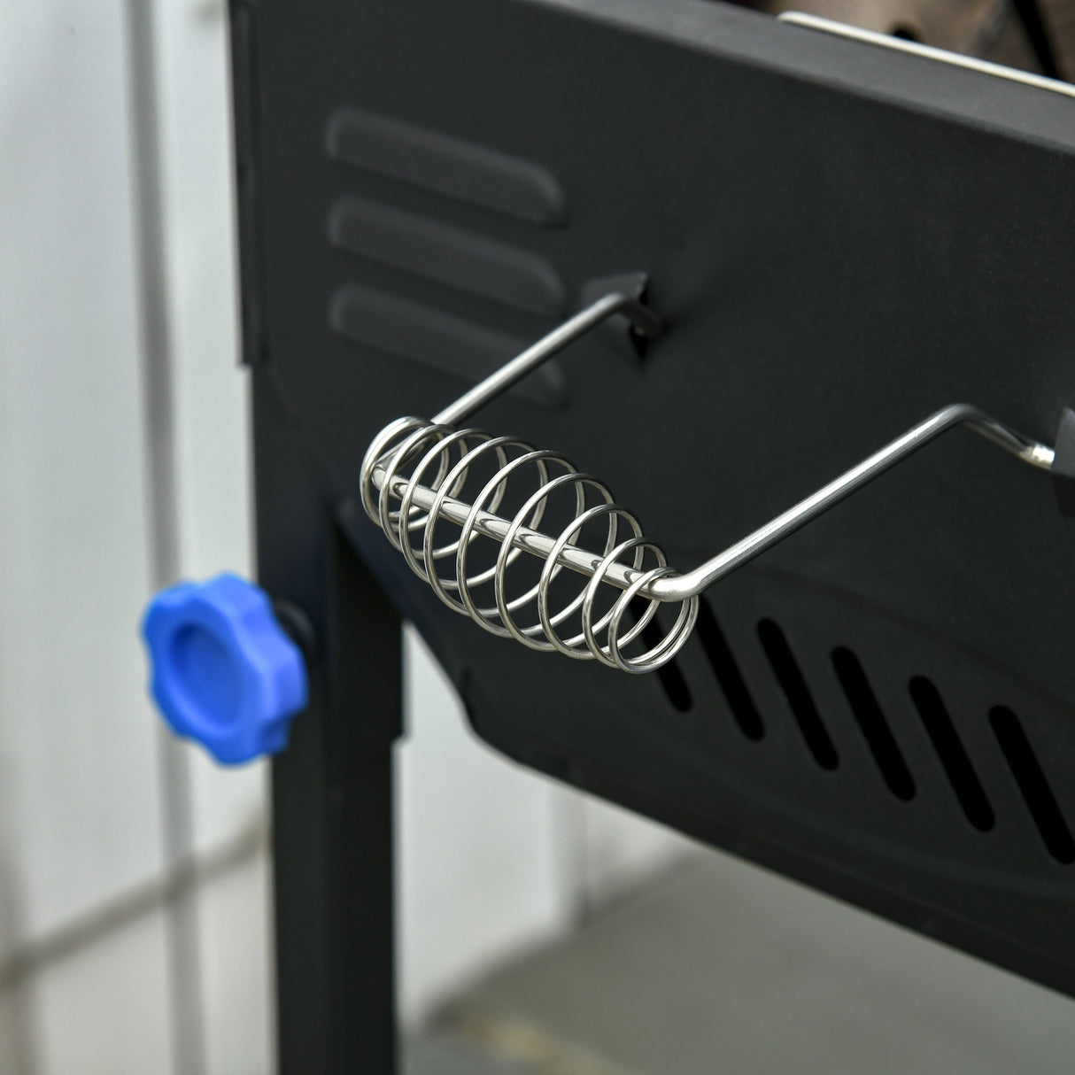 easycomfort easycomfort barbecue a carbone portatile altezza regolabile con griglia e teglia 120x31x60 70cm