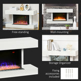 easycomfort easycomfort caminetto elettrico da parete a 11 colori con spegnimento automatico e timer 12h 98x27x54 5 cm bianco