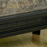 easycomfort easycomfort camino elettrico 1000w 2000w con fiamma led realistica e controllo temperatura 40 5x20x62 cm nero