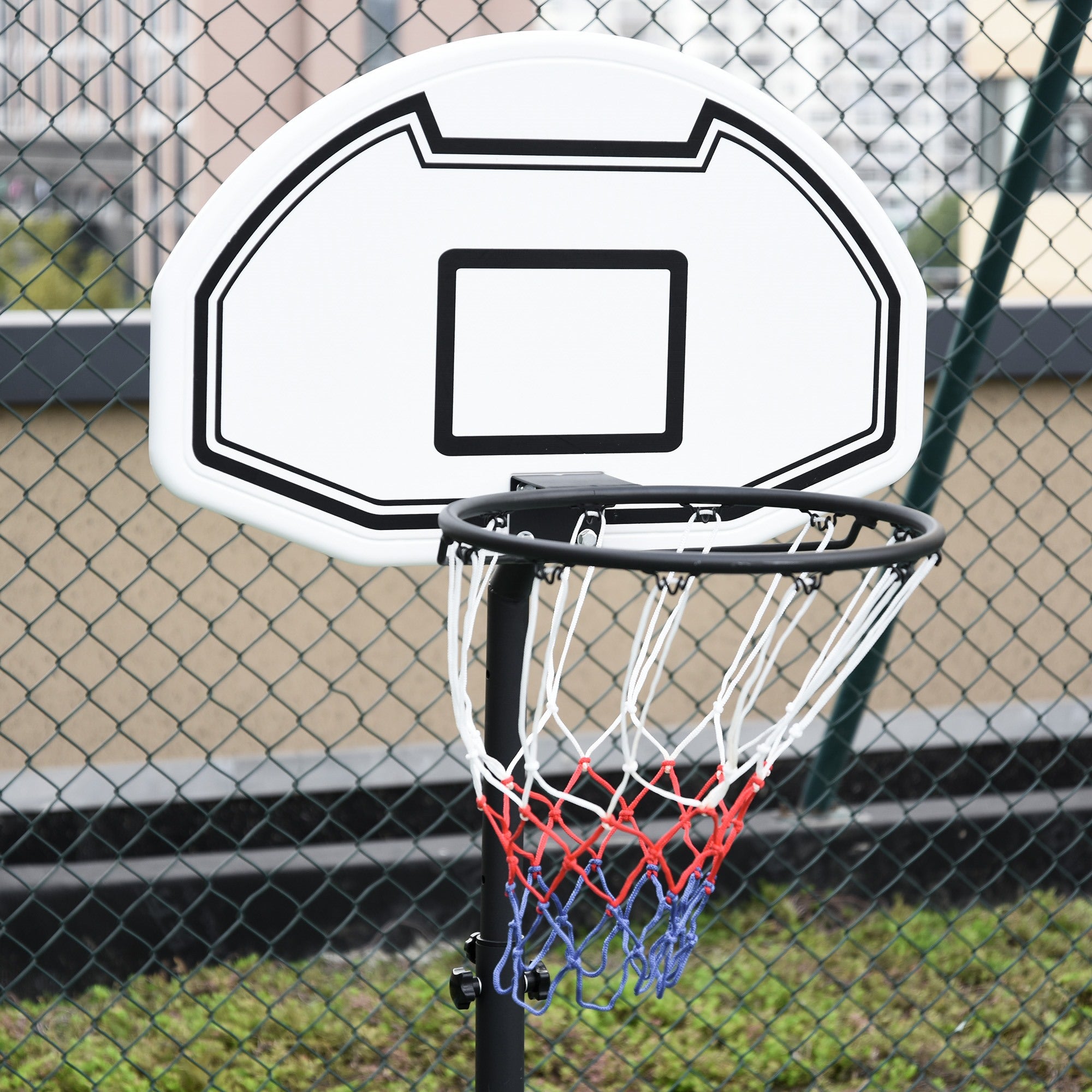 DecHome Canestro Basket per Bambini ad Altezza Regolabile 132.5 - 161.5 cm  con Base Riempibile e Ruote Multicolore