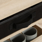 easycomfort easycomfort carrello da cucina a 4 livelli con cassetto e vassoi portavivande legno e acciaio 45x35x79 5cm