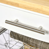 easycomfort easycomfort carrello da cucina con cassetto cestini e ruote girevoli 63x40x86cm bianco