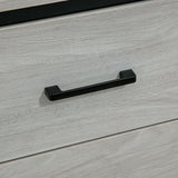 easycomfort easycomfort cassettiera con 3 cassetti in legno e acciaio per camera e soggiorno 80x48x78cm grigio chiaro