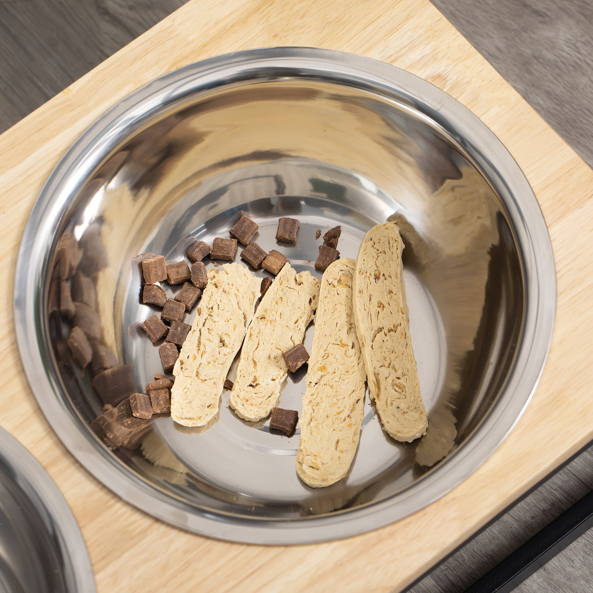 easycomfort easycomfort ciotole per cani rialzate con altezza regolabile in legno colore naturale