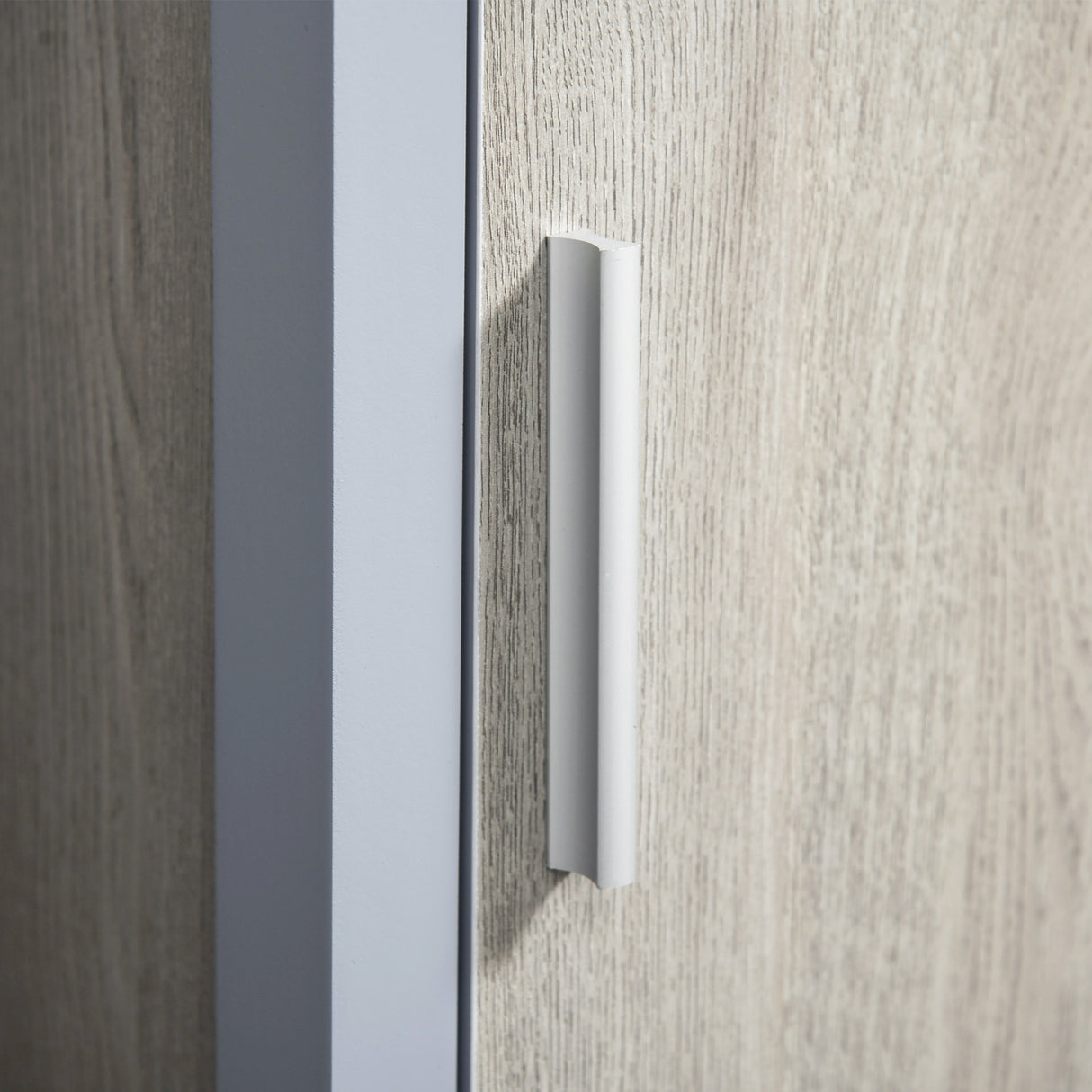 easycomfort easycomfort colonna bagno con 3 mensole e armadietto in legno mdf 40x30x160 grigio e legno naturale