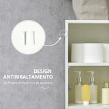 easycomfort easycomfort colonna bagno con cassetto e 2 armadietti bianco lucido 30x28x170cm