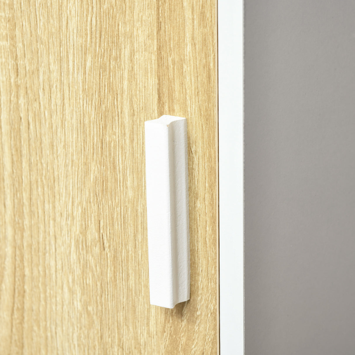 easycomfort easycomfort colonna bagno salvaspazio con 3 vani aperti e armadietto in legno 33 5x29x169cm bianco e marrone chiaro