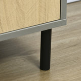 easycomfort easycomfort credenza da cucina in truciolato e metallo con 6 ripiani aperti e armadietto a 2 livelli 76x40x179 cm