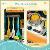 easycomfort easycomfort cucina giocattolo per bambini 3 6 anni da 77 pezzi con rubinetto suoni realistici e luci