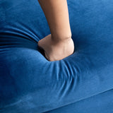 easycomfort easycomfort divano 3 posti in velluto con gambe dorate braccioli e cuscino sfoderabile 181x86x78cm