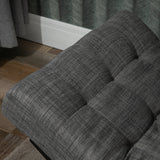 easycomfort easycomfort divano letto singolo con braccioli regolabili su 3 posizioni in tessuto e legno nero e grigio