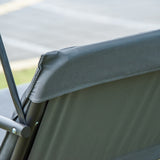 easycomfort easycomfort dondolo da giardino 3 posti con tettuccio parasole regolabile e cuscini 172lx120x153cm grigio