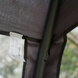 easycomfort easycomfort dondolo da giardino con zanzariera e cuscino grigio ferro 240x140x197cm