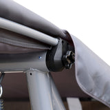 easycomfort easycomfort dondolo reclinabile 3 posti con tetto in poliestere grigio