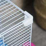 easycomfort easycomfort gabbia per criceti a 2 livelli con serbatoio per acqua vassoio tubo e ruota per criceti 46x30x37 cm