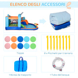 easycomfort easycomfort gioco gonfiabile per bambini 3 8 anni con borsa da trasporto 12 paletti e toppe inclusi 420x370x230 cm