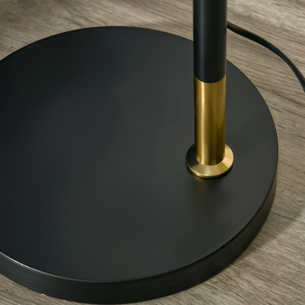 easycomfort easycomfort lampada da terra ad arco con paralume regolabile in metallo 43x28x160cm nero e oro