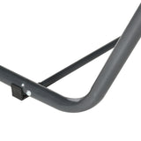 easycomfort easycomfort lettino prendisole reclinabile a 2 posti in acciaio con cuscino e tetto parasole 210x140x177 cm grigio