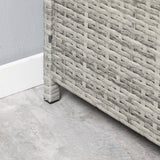 easycomfort easycomfort lettino prendisole sdraio da giardino 2 posti in rattan pe struttura in acciaio con braccioli e cuscini imbottiti 158x134x70cm grigio