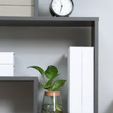 easycomfort easycomfort libreria moderna in legno truciolato con ripiani irregolari per camera da letto studio e soggiorno 125x22x129 cm