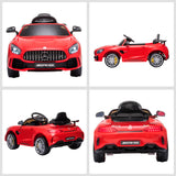 easycomfort easycomfort macchinina per bambini elettrica 12v con licenza mercedes amg gtr velocita 3 5kmh 105x58x45 cm rosso