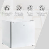 easycomfort easycomfort mini congelatore 35l con ripiano removibile e porta reversibile 47x44 2x48 8cm bianco