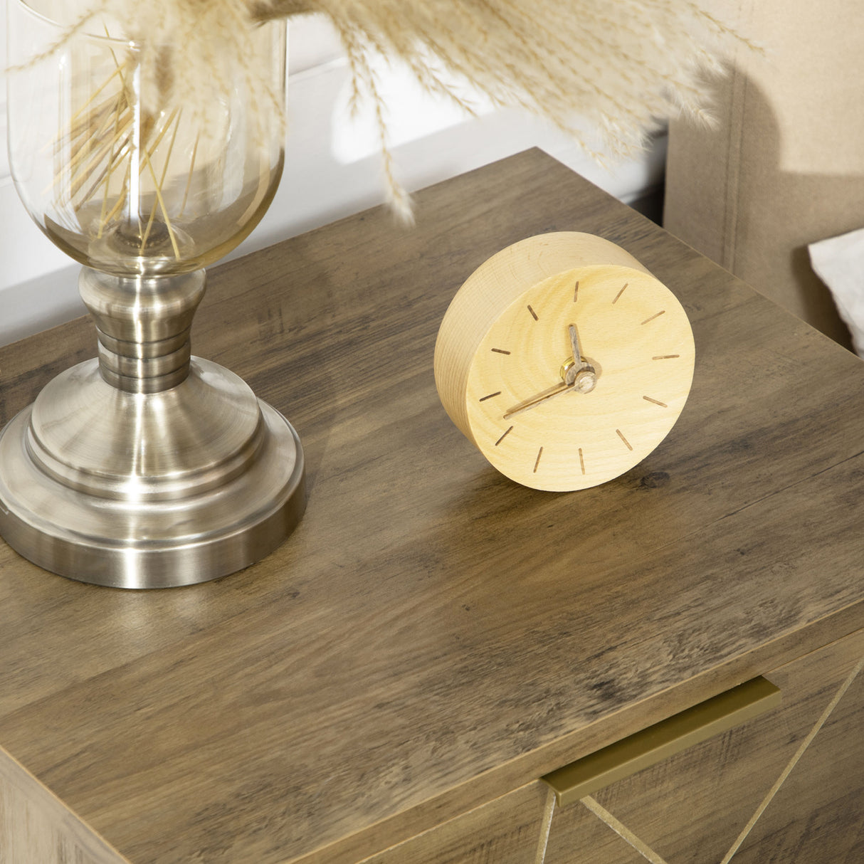 easycomfort easycomfort mobile cassettiera a 4 cassetti in legno truciolare e gambe in acciaio 48x21x79cm legno e oro