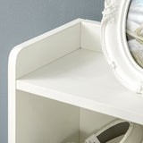 easycomfort easycomfort mobile dispensa in mdf con 2 cassetti e ripiani aperti per soggiorno ingresso e cucina 73x35x110 cm bianco