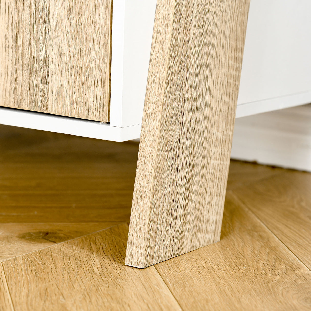 easycomfort easycomfort mobile libreria a scala con 3 mensole e armadietto scaffale moderno stile nordico in legno 60x40x171cm rovere e bianco